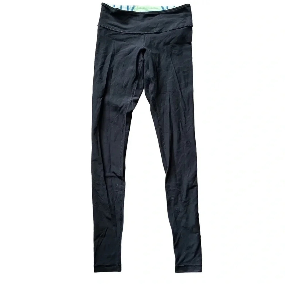 Lululemon Wunder Under Black Quilt‎ Spring Legging Women’s Size 4 Preowned